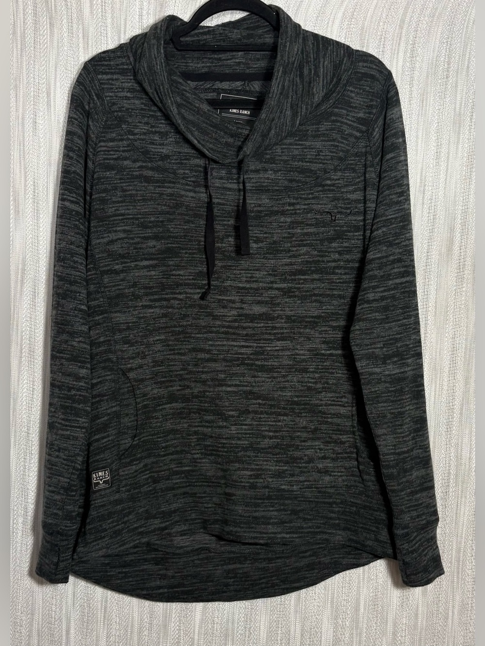 Kimes Ranch Charcoal Gray Cowl neck  Pullover